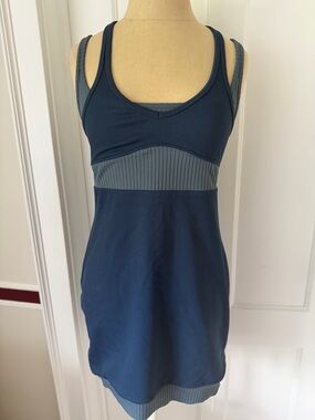 For Love & Lemons Blue Ribbed Tank Dress